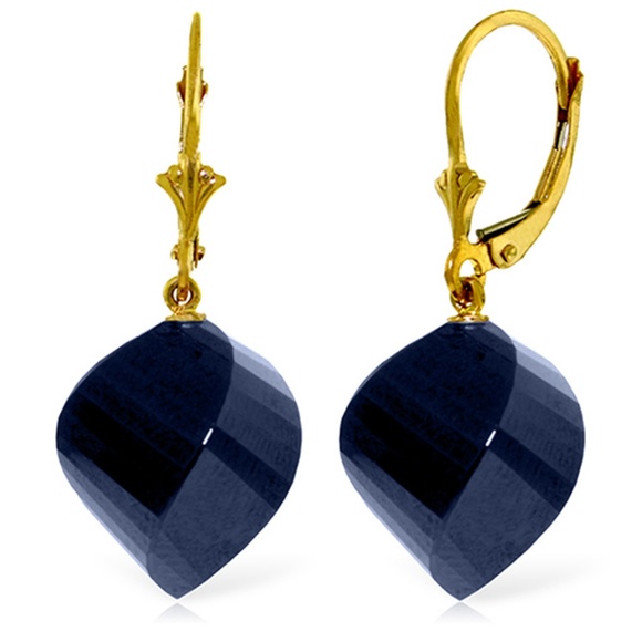 Galaxy Gold Products Jewelry - EARRINGS WITH TWISTED BRIOLETTE SAPPHIRES
